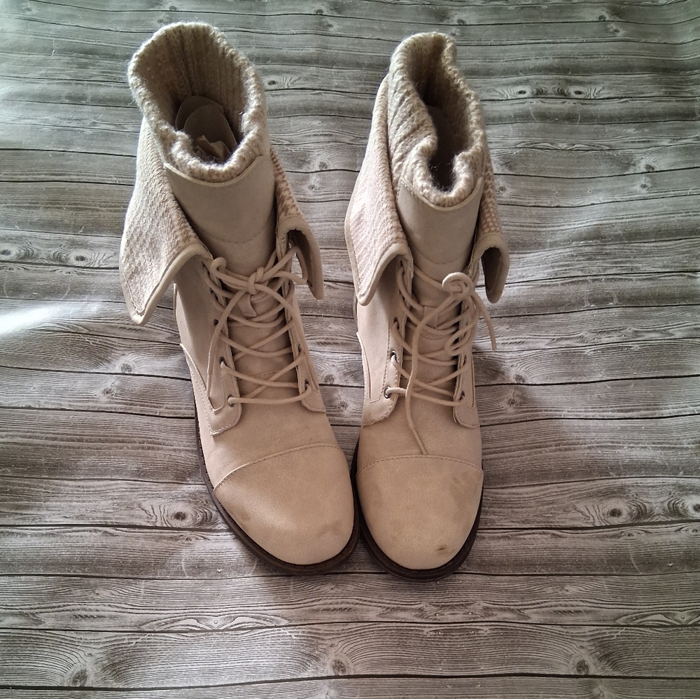 🔥3/$70 🎉S-HP🎉 Justfab "Elenora" Women's Lace-Up Boots